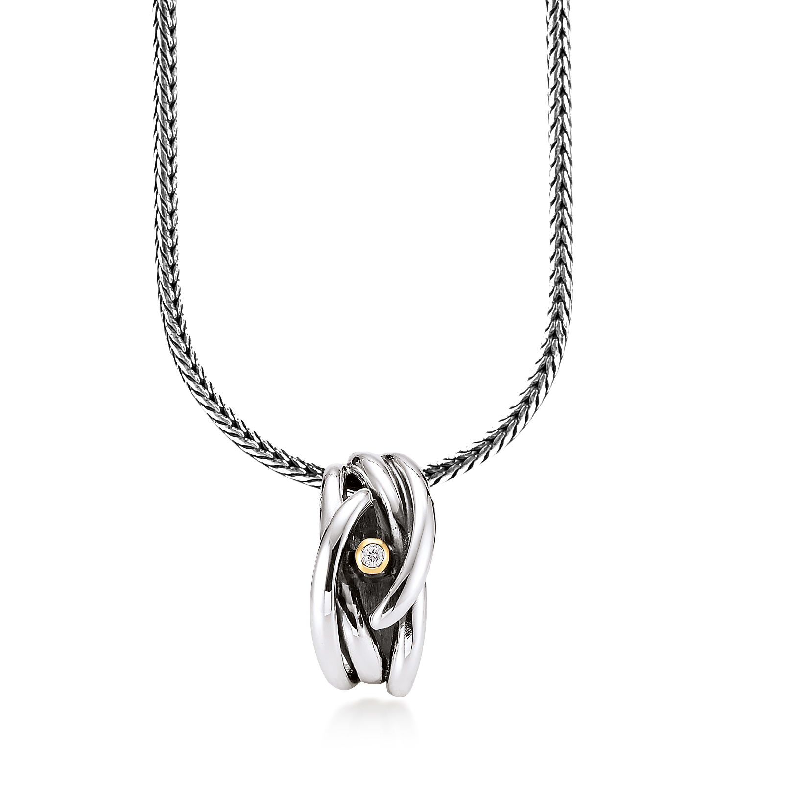 Billede af Aagaard sølv collier kæde med vedhæng - 11333863-45