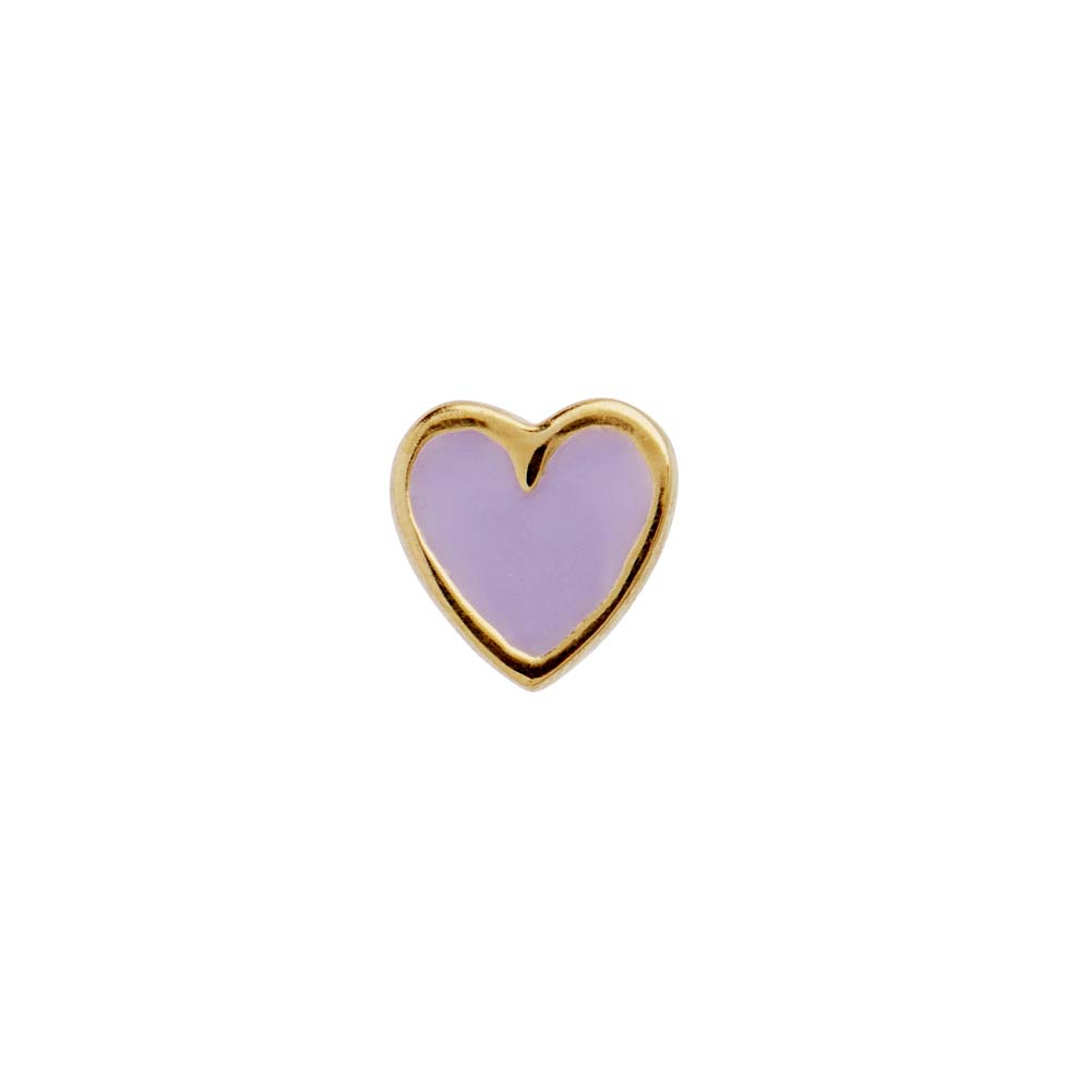 Billede af Stine A Petit Love Heart Purple gold ørestik - 1181-02-Purple