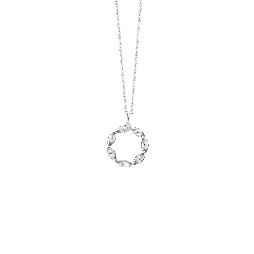 Aagaard Snoet cirkel halskæde i sølv - 1680-S-S45-45