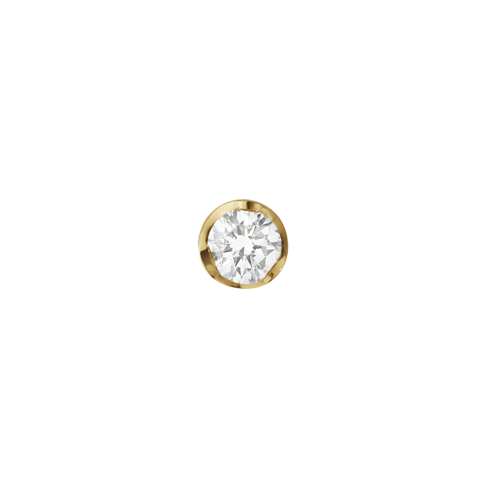10: Georg Jensen Signatur Diamond 1652B 18 kt. guld ørestik med brillant 0,10ct