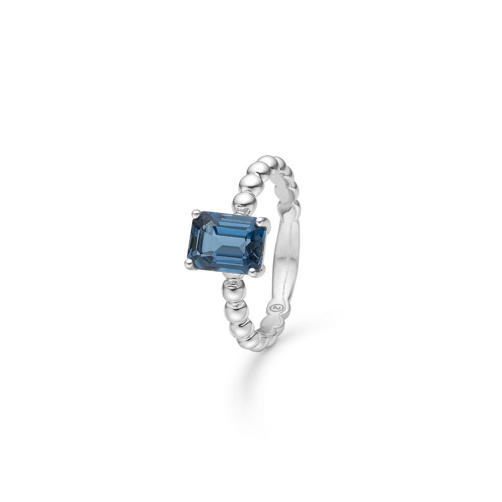 Billede af Mads Z Berry ring i sølv - 2146091 Sølv m. blå topas 54