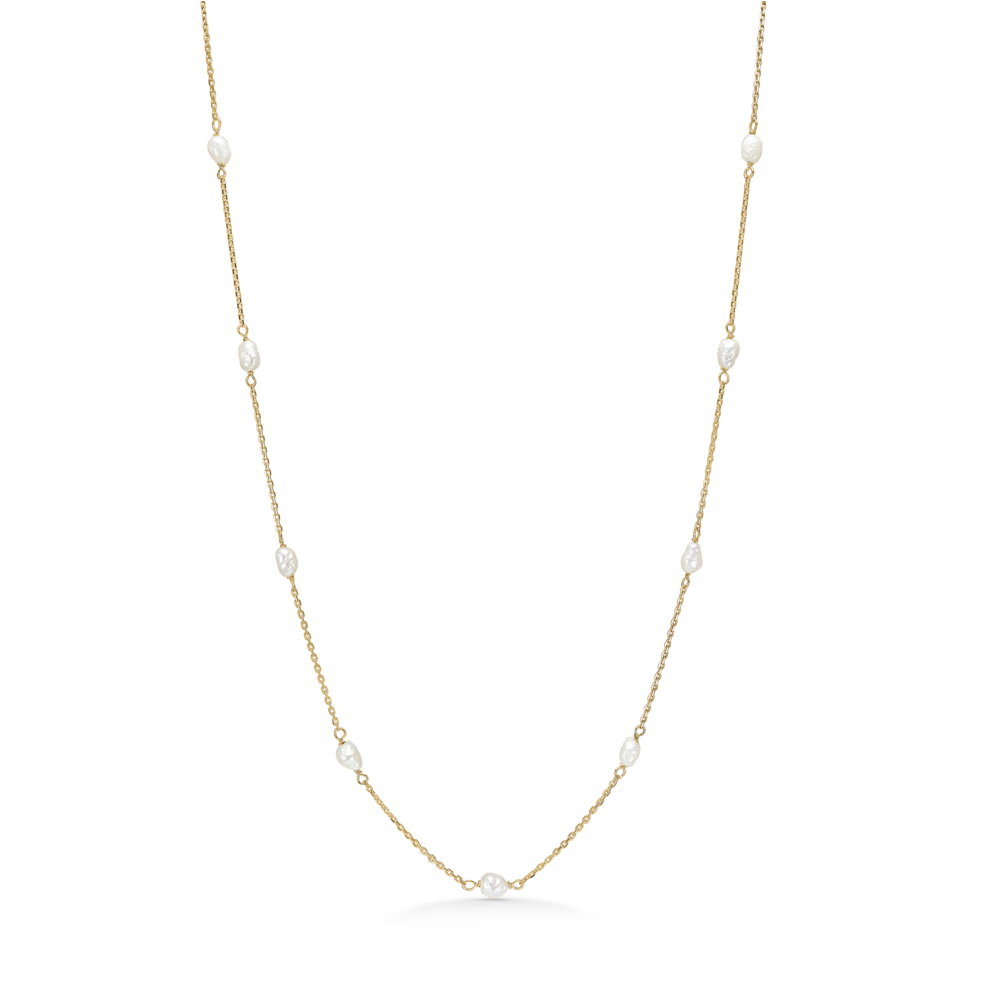 12: Mads Z - Dew Drops halskæde i 8kt. guld m. perler