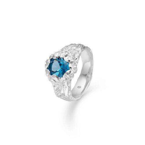 Billede af Studio Z Forest sølv ring med blå sten - 7147848 7147848 Sølv 56