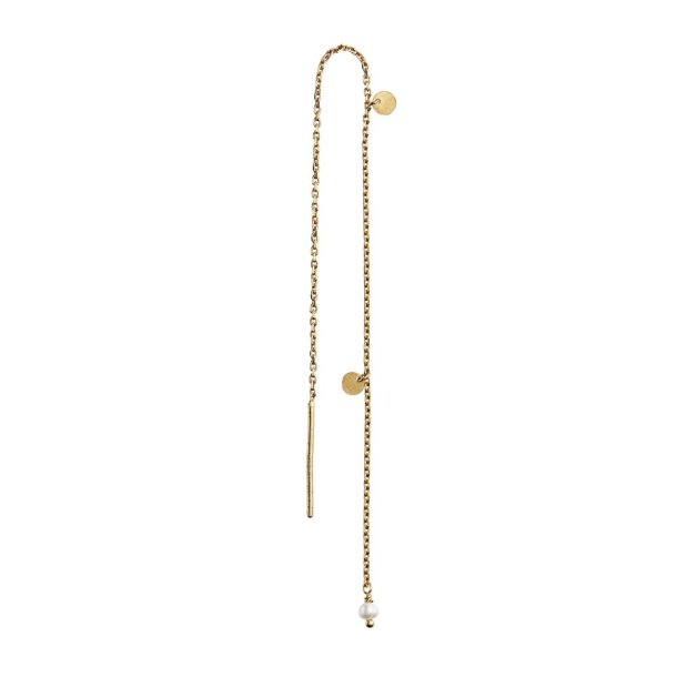 Stine A Dangling Petit Coin and Pearl - 1126-02-S- Pearl