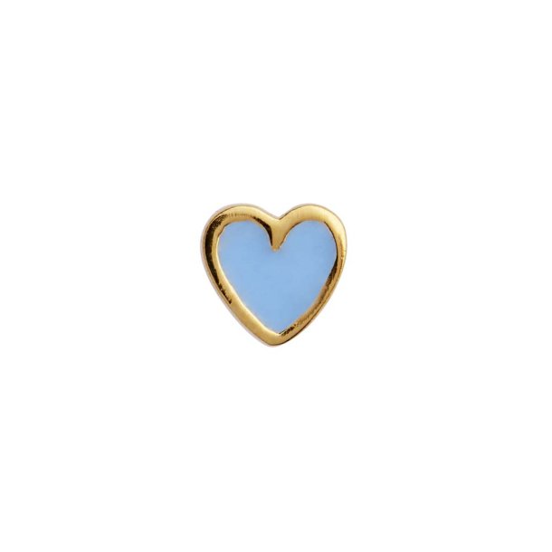 Stine A Petit Love Heart Light Blue ørestik - 1181-02-Light