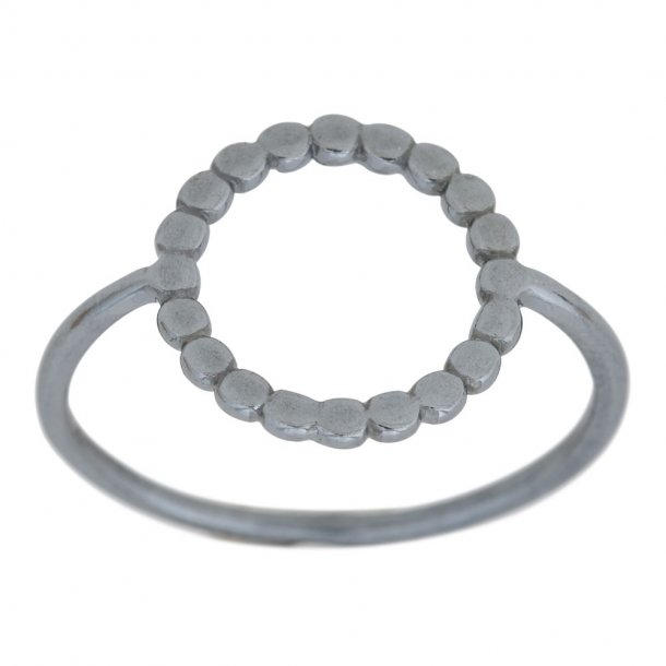 Oxideret sølv ring - 125 248