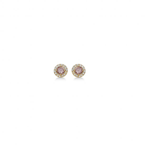 Mads Z 14 kt guld Madeleine øreringe med granat og diamanter - 1516012
