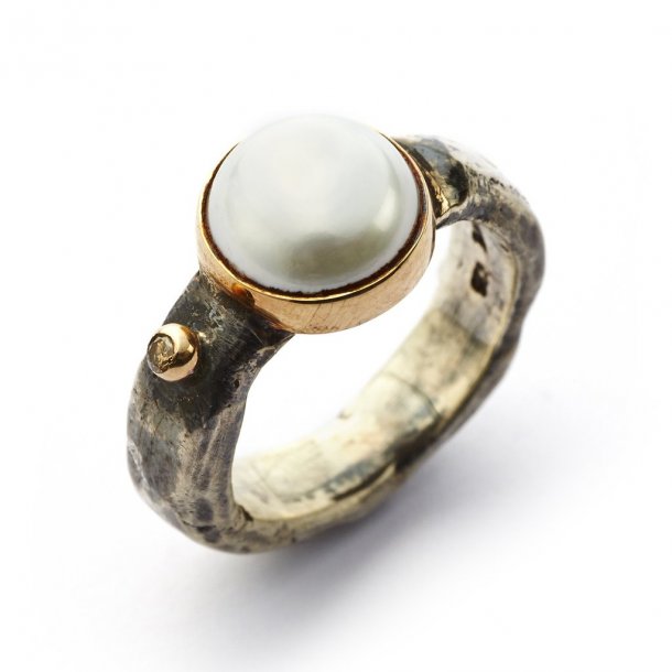 By Birdie Ring Antique Pearl & Diamond - 50110100P