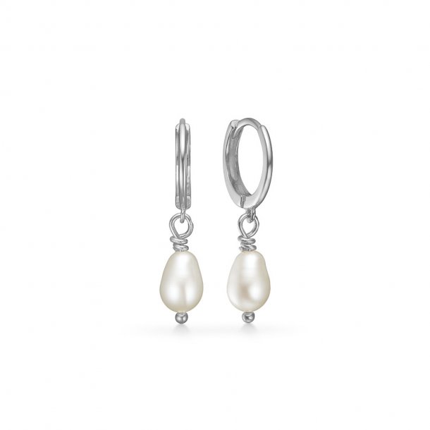 Mads Z Sølv øreringe med perler - 8113403