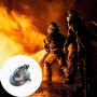 Svendegave til brandmand - kæde med brandmandshjelm vedhæng i sølv