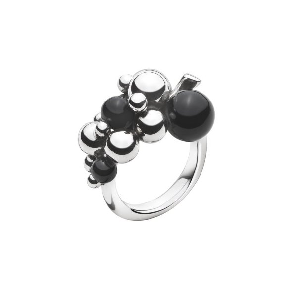 Georg Jensen MOONLIGHT GRAPES ring med onyx - 3559060