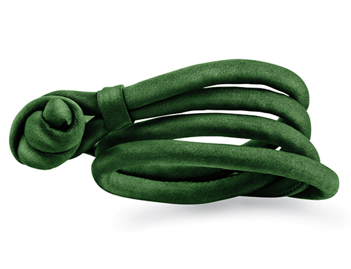 Ole Lynggaard Smaragd grønt silkearmbånd - A2536 Smaragd grøn/silke L